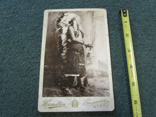 Rare Quahadi Comanche Chief Wild Horse,  Ca.  1890 Albumen Studio Portrait Vg