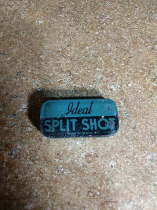 Vintage Fishing Tackle - Ideal Split Shot Metal Tin (may Be Full)