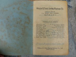 1944? Directions for Using Willcox & Gibbs Automatic Noiseless Sewing Machine 2