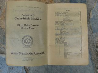 1944? Directions for Using Willcox & Gibbs Automatic Noiseless Sewing Machine 3