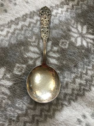 Rare Vintage Or Antique Norwegian S&k Hammered Silver Spoon