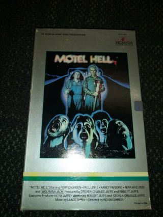 1980 Vhs Motel Hell Big Box Rare Horror