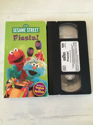 Sesame Street Fiesta Vhs 1997 Rare Vintage Oop English & Spanish Sing Along