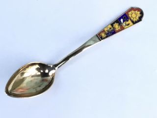 1950’s Russian Silver Gilt And Enamel Spoon,  14.  3cms