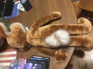 Vintage 1971 Wile E Coyote Large Plush Stuffed Warner Bros.  Mighty Star RARE 21” 2