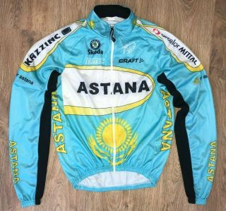 Astana Craft Rare Cycling Windbreaker Jersey Jacket Size S