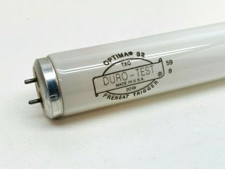 Vintage Duro - Test Optima 32 Fluorescent F20t12 20w Preheat Lamp Light Bulb 3200k
