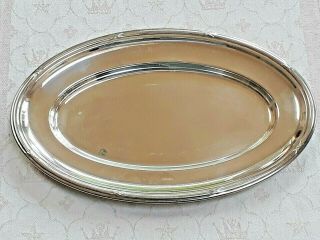 Vintage Swedish Nickel Silver Oval Serving Platter