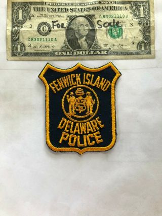 Rare Fenwick Island Delaware Police Patch Un - Sewn In Great Shape
