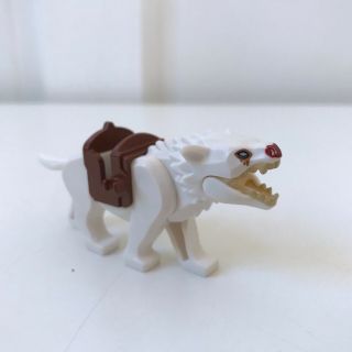 Lego The Hobbit White Warg Minifigure W/ Saddle 79002 Minifig Rare Wolf