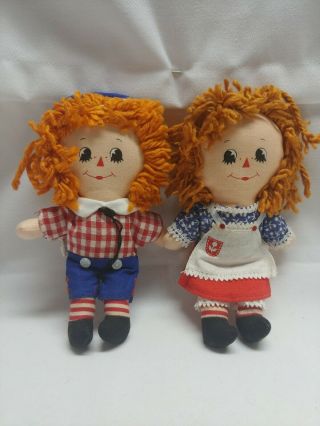 Vintage Hallmark Knickerbocker Raggedy Ann And Andy Dolls