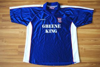 Vintage Ipswich Town England Home Football Shirt Jersey 1999 - 2000 - 2001 Xl Rare
