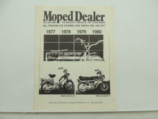 Vintage Dec/jan 1980 Moped Dealer Brochure Gazelle Iii Mx Sport Ii Negrini L7200