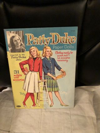1964 Vtg Paper Dolls Patty Duke 2 Dolls - Folder Pre - Cut