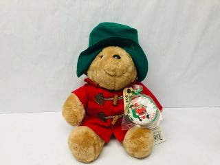 Vintage Paddington Teddy Bear Plush Sears Kids 1994 Christmas Stuffed Animal