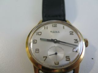 Rone Mens Vintage Watch 17 Jewel Swiss Made