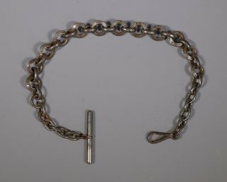 Rare Early 19th C.  Georgian Cut Steel Pocket Watch Chain Albert