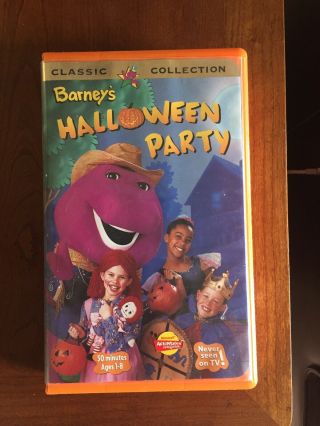 Barney’s Halloween Party (VHS 1998) Barney Classic Video Rare OOP,  Pumpkins,  Kids 2