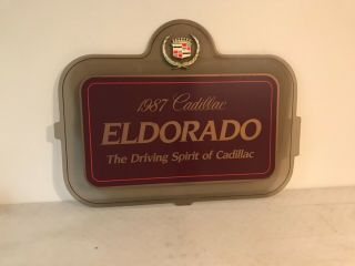 Rare Vintage 1987 Cadillac Dealer Eldorado Seville Showroom Double Sided Sign