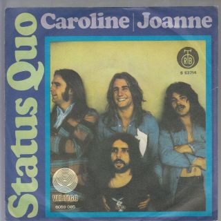 Status Quo - Caroline/joanne - Rare Yugoslav 7 " 45rpm 1973 - Unique Rtb Label