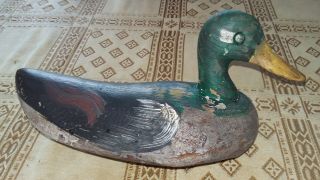 Vintage Wooden Hand Painted English Decoy Duck