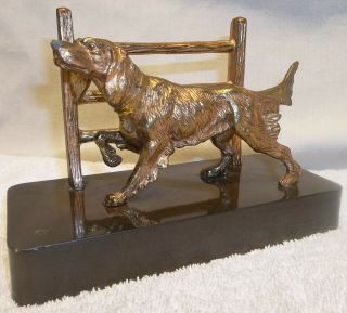 Antique Art Deco Hunting Dog English Irish Gordon Setter Desk Top Paperweight