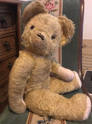 Sad Old Antique Vintage Teddy Bear 22 " Looking For A Good Home And Tlc