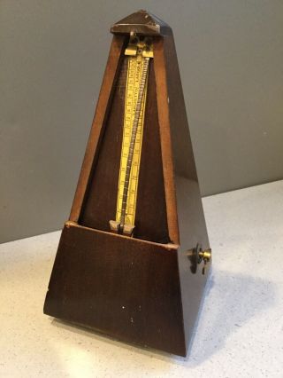 Antique Vtg Seth Thomas Wooden Metronome De Maelzel Clock Timer Vintage Keywound