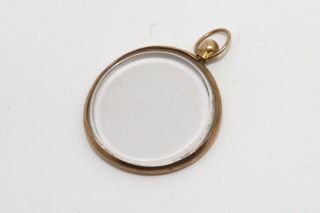 A Round Antique Edwardian 9ct Rose Gold Double Sided Picture Locket Pendant
