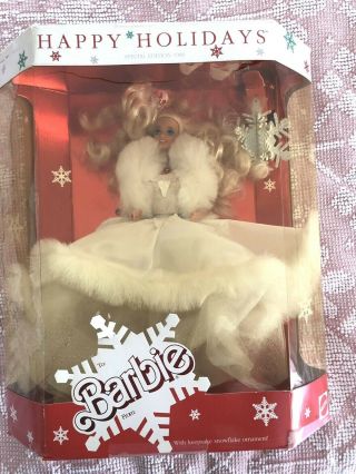 1989 Happy Holidays Barbie Doll Special Edition 3523 2nd In Series