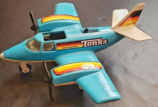 1979 Tonka Hand Commander Turbo Prop Toy Airplane Propellers Rare Light Blue