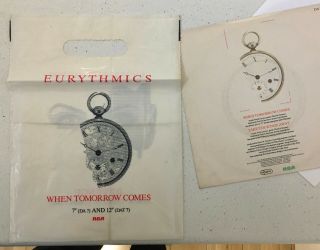 Eurythmics Mega Rare Promo Plastic Bag 7 " Vinyl When Tomorrow Comes A Lennox
