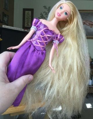 Disney Princess Rapunzel Tangled Hair Color Changing Doll Rare Htf Mattel
