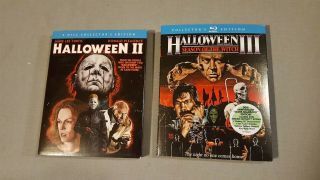 Halloween 2 & 3 Scream Factory Blu Ray Slipcover Only Rare Oop