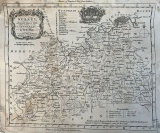Richard William Seale Map Of Surrey C1750