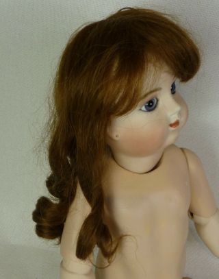 13 " Human Hair Doll Wig,  For Antique Doll,  Real Hair French Wig