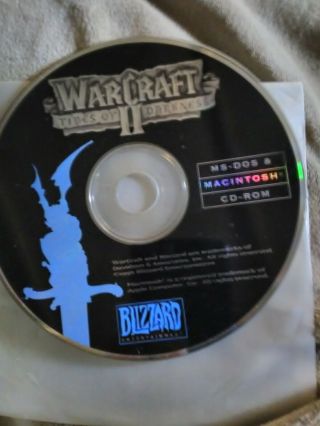 Warcraft 2 Ii Tides Of Darkness Pc Ms - Dos & Mac 1995 Rare Game Cd Disc Only