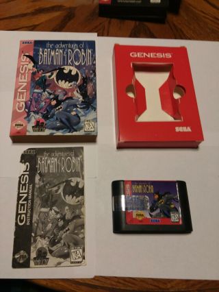 Adventures Of Batman & Robin Sega Genesis Complete Cib Rare