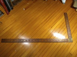 Very Rare,  Louis Ernst & Sons,  No.  11,  24 " Wooden Carpenter Framing Square