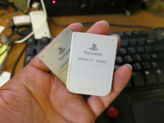 Psone White/cream Memory Card Official Authentic Ps1 Formated,  Rare