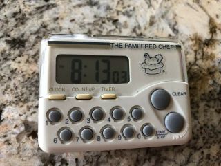Pampered Chef Timer Digital Clock Magnetic Kitchen 1900 Rare Discontinued