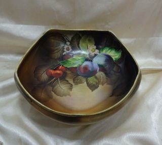 Antique Morimura Bros Nippon Hand Painted Porcelain Fruit Nut Bowl C1910