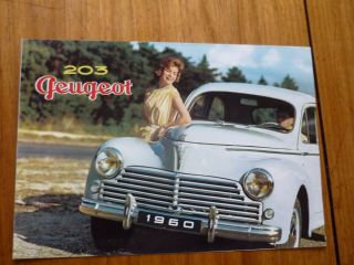 Rare 1960 Peugeot 203 Grand Luxe Saloon Uk Market Brochure
