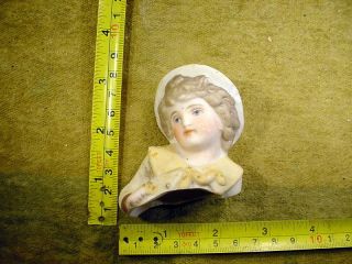 Excavated Vintage Painted Bisque Doll Head Hertwig Gremany Age 1860 A 12086