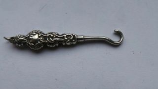 Solid Silver Chatelaine Glove Hook Hallmarked Birmingham 1902