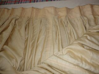 Vintage 1940 ' s Pinch Pleated Draperies Emerald Green Damask Satin 86 