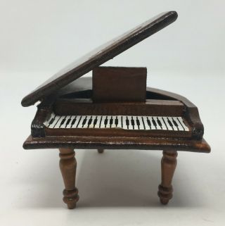 Vintage Dollhouse Miniature Wooden Piano Furniture