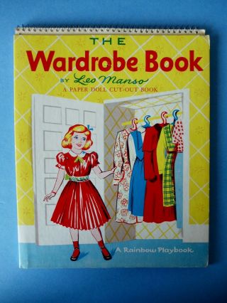 Vintage 1952 The Wardrobe Book Paper Doll Book Leo Manso Rainbow Playbook Dupl