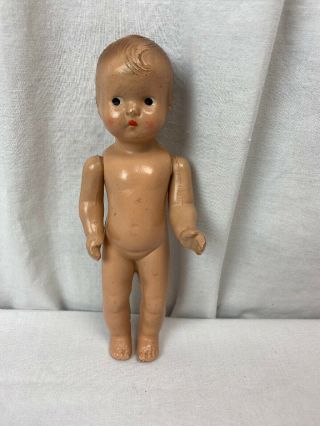 Antique Vintage Composition 7 1/2 " Baby Doll Unmarked