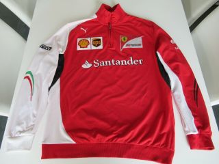 Ferrari F1 Puma Team Issue Zip Sweater Sz Xl 2014 Very Rare Alonso Raikkonen